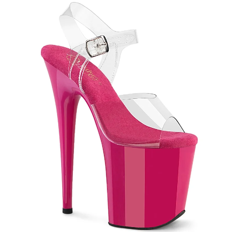 best women’s shoes for work events -FLAMINGO-808 Hot Pink Platform Sandals