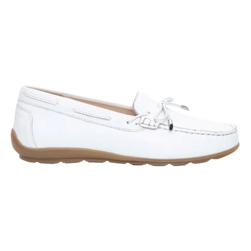 comfortable women’s shoes for all-day wear -Ara Women's Amarillo Driving Moccasin White Calf Leather