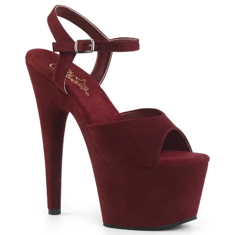 trendy women’s platform heels for chic looks -ADORE-709FS Burgundy Platform Sandals