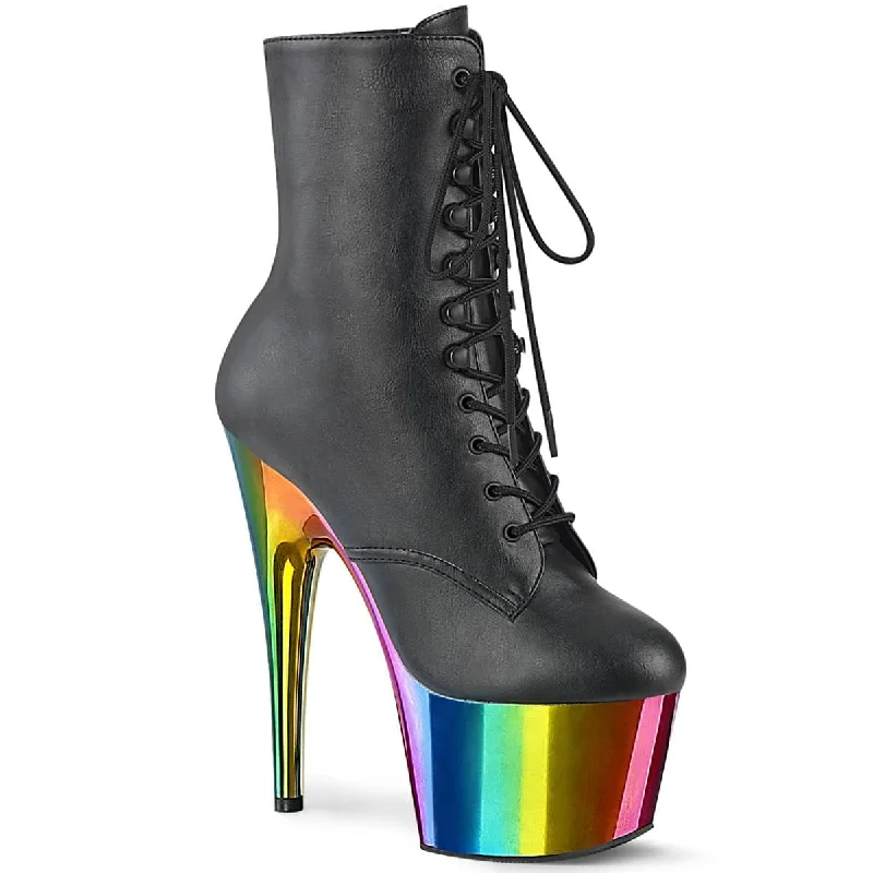 best shoes for women’s everyday commute -ADORE-1020RC Black & Multi Colour Calf High Boots