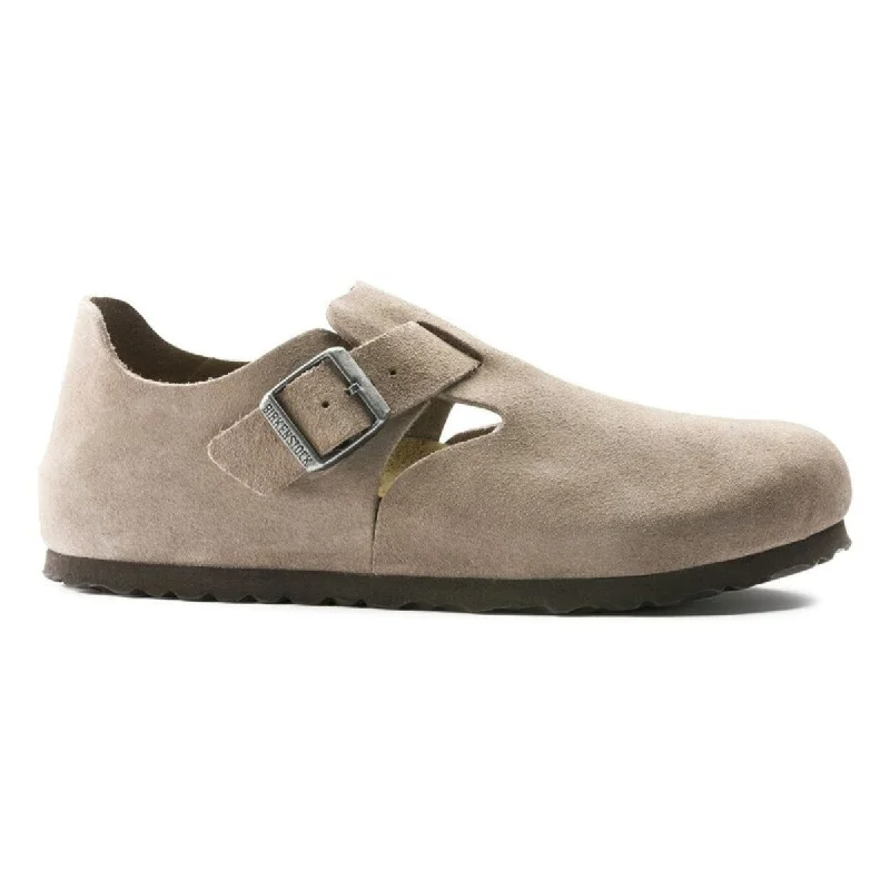 chic women’s shoes for casual brunches -Birkenstock Women's London Taupe Suede