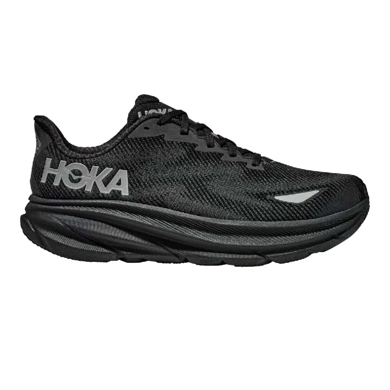 fashionable women’s moccasins for cozy days -Hoka One One Women's Clifton 9 Black/Black Gore-Tex