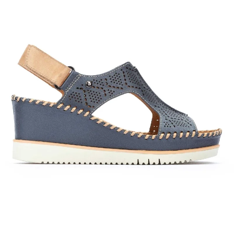 fashionable women’s espadrilles for warm weather -Pikolinos Women's Aguadulce Blue Leather