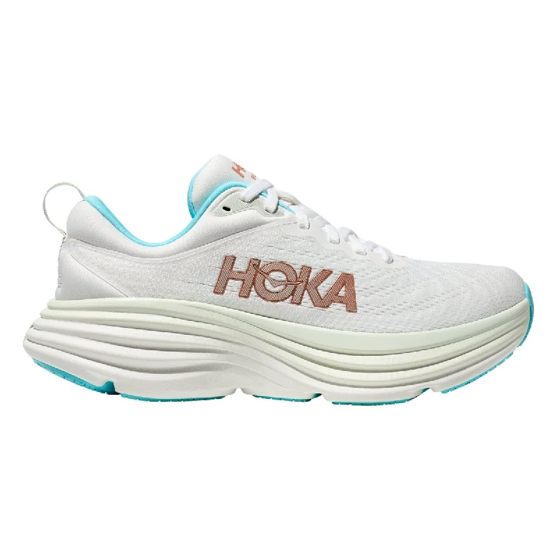 elegant women’s shoes for evening parties -Hoka One One Women's Bondi 8 Frost/Rose Gold