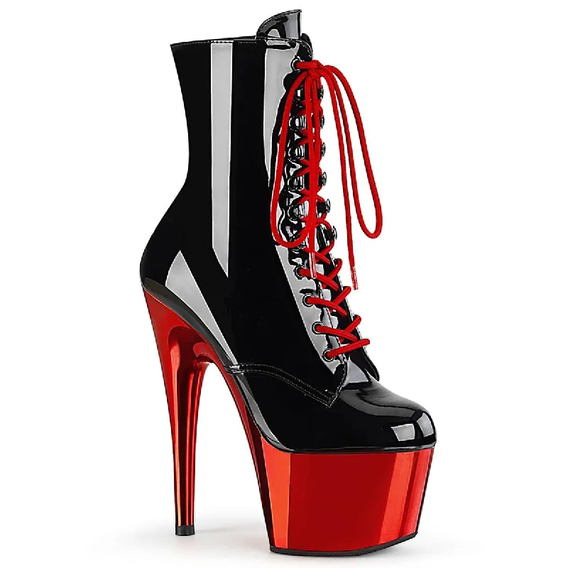 chic women’s dress shoes for formal events -ADORE-1020 Black & Red Calf High Boots