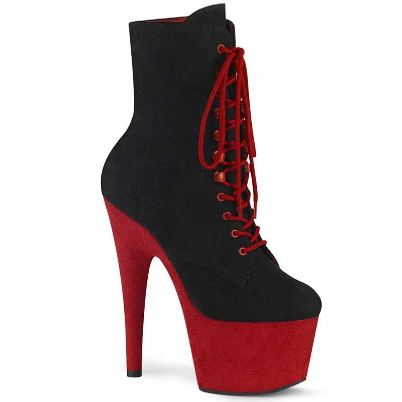 best shoes for women’s formal business meetings -ADORE-1020FSTT Black & Red Calf High Boots