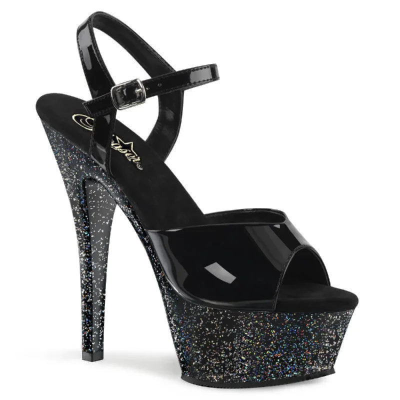 stylish sneakers for women’s athletic looks -KISS-209MG Black Glitter Platform Sandals