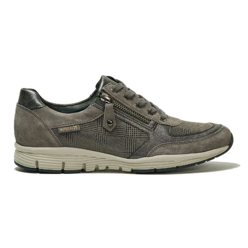 best women’s shoes for work events -Mephisto Women's Ylona Dark Taupe/Gingham