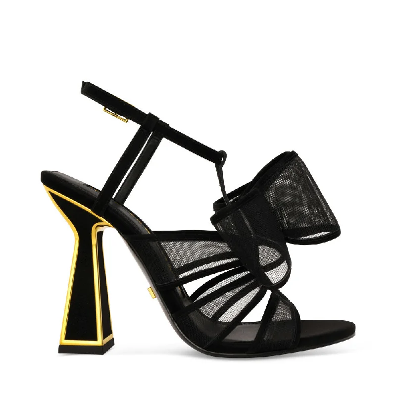 best shoes for women’s formal business meetings -DIDI BLACK / GOLD SANDALS