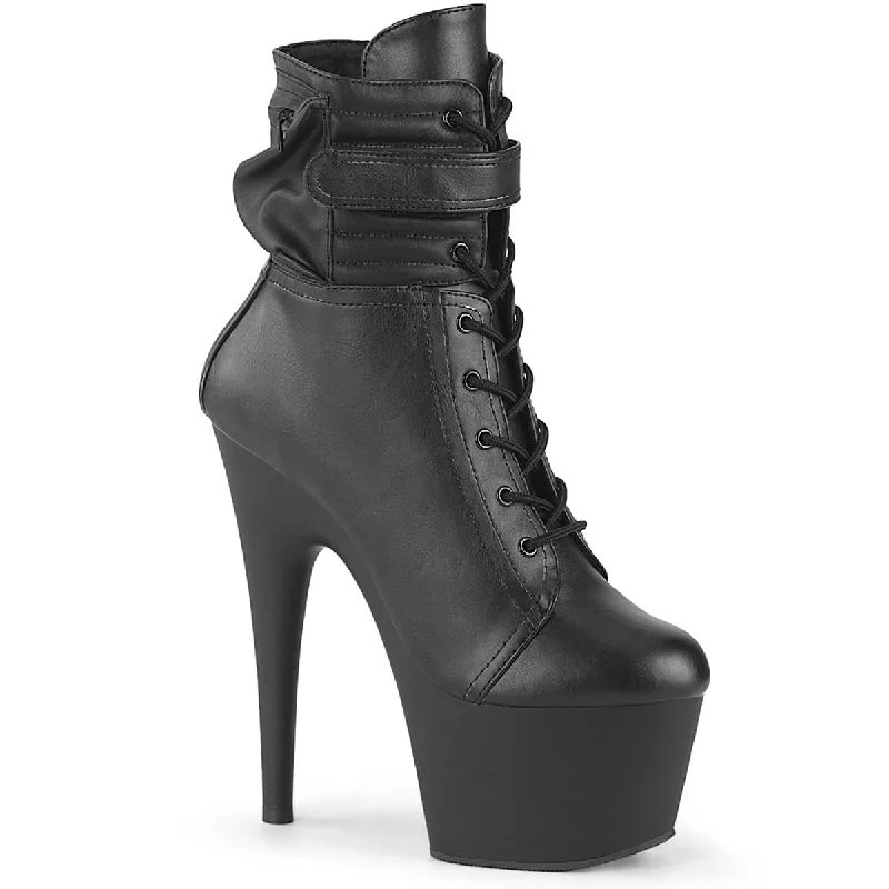 trendy women’s heels for special occasions -ADORE-1020POUCH Black Calf High Boots