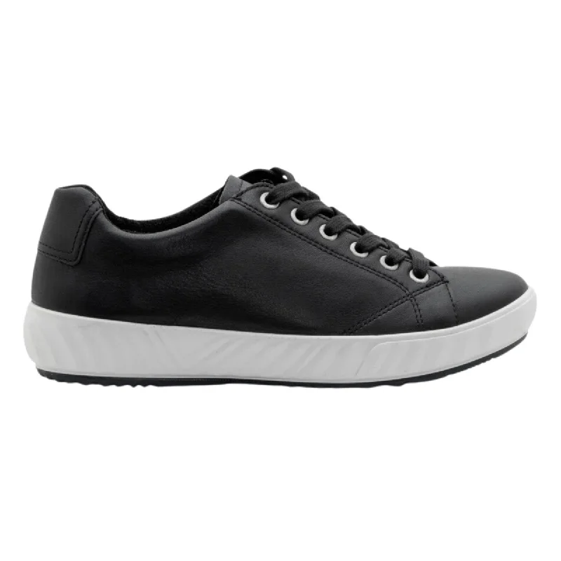 trendy women’s slip-on sneakers for busy days -Ara Women's Alexandria Black Leather/White Sole