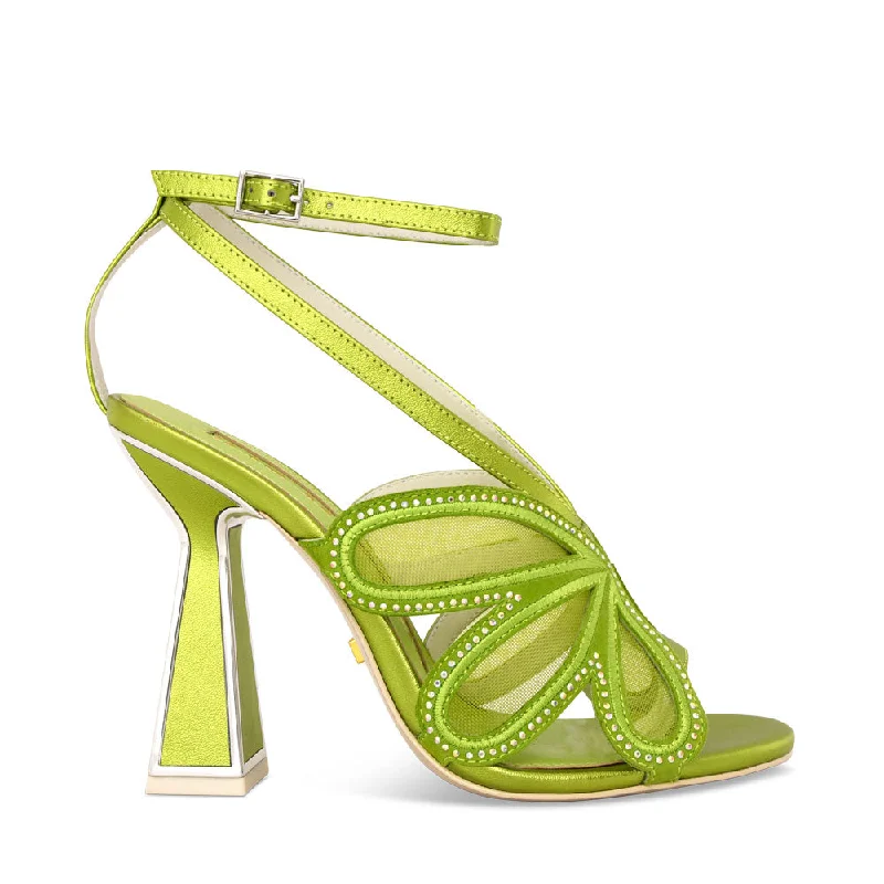 elegant sandals for women’s resort fashion -CRISSY LIQUID LIME SANDALS