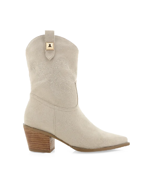 stylish women’s knee-high boots for winter -DARLA - SAND SUEDE