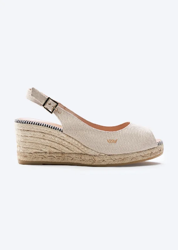 fashionable women’s moccasins for cozy days -Gavina Canvas Espadrille Sandal Wedges