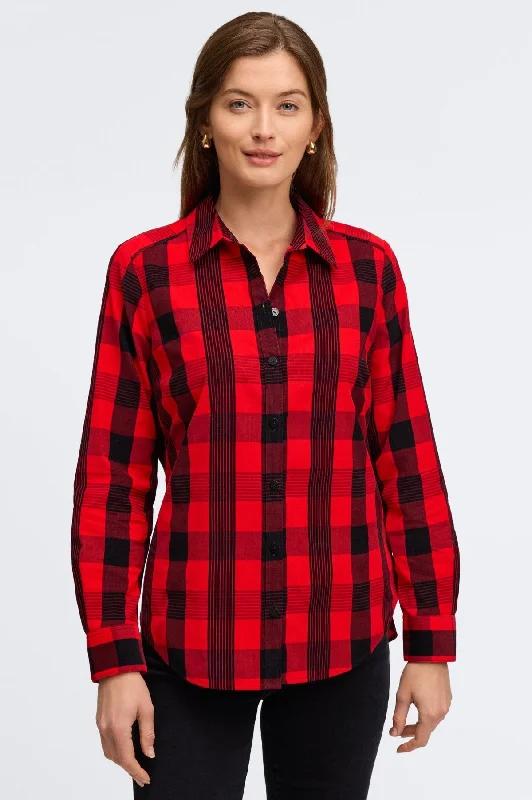 comfortable women’s dresses for everyday use -Haven No Iron Buffalo Check Corduroy Shirt