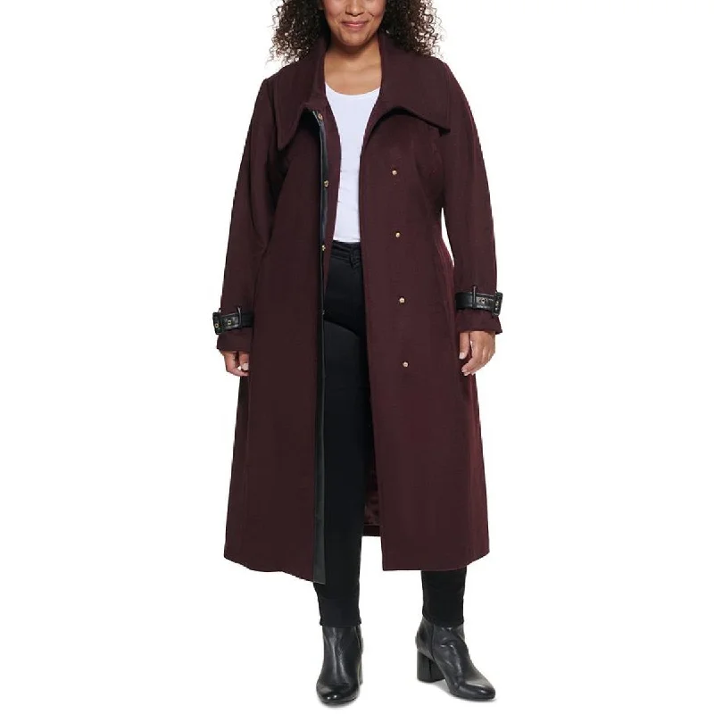 fashionable dresses for women’s brunch events -Cole Haan Womens Plus Wool Blend Belted Wrap Coat