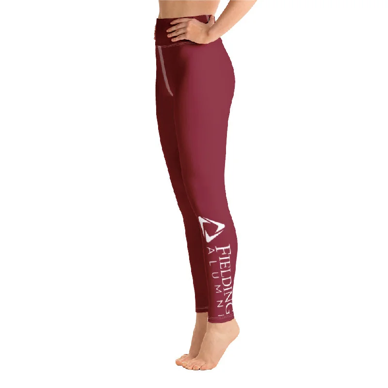 best winter dresses for women’s fashion -Yoga Leggings - Merlot | Alumni Logo