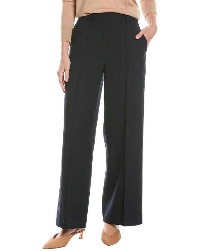 trendy women’s dresses for casual events -Reiss Willow Pinstripe Wide Leg Wool-Blend Pant