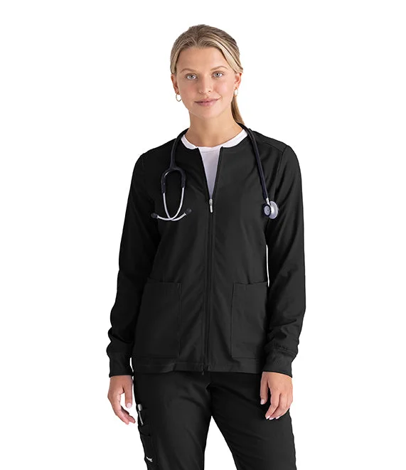 fashionable jumpsuits for women’s special events -Barco Grey's Anatomy +SpandexStretch GRSW873 Zip Front Jacket