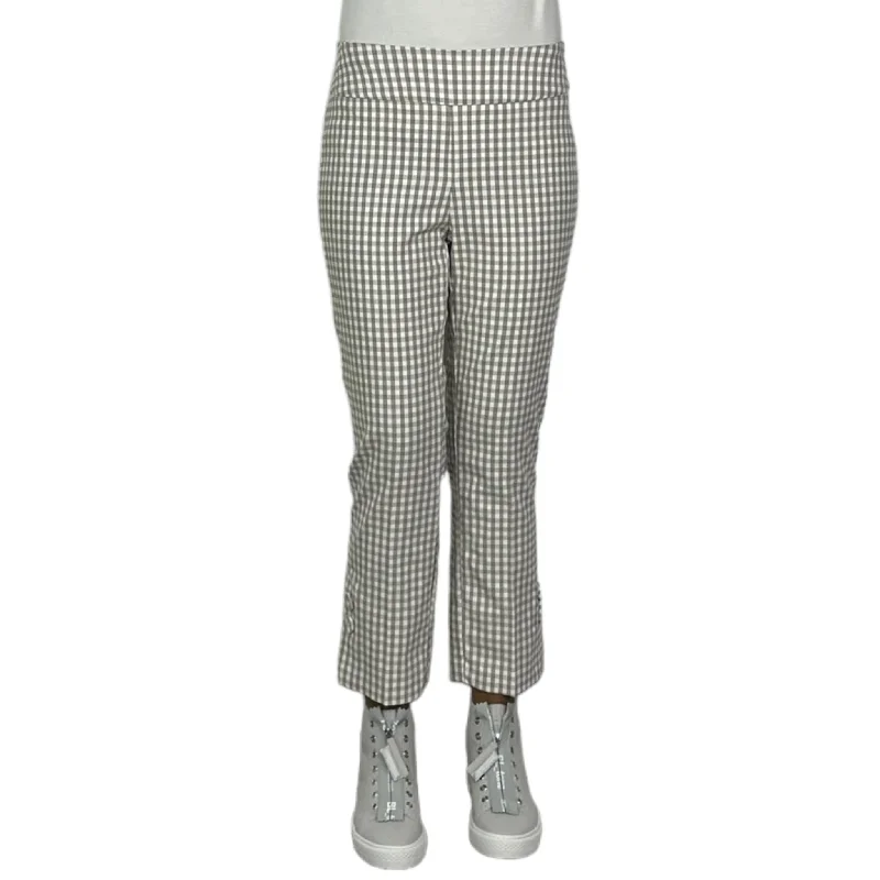 best women’s clothes for professional wear -GINGHAM TECHNO CROP PANT