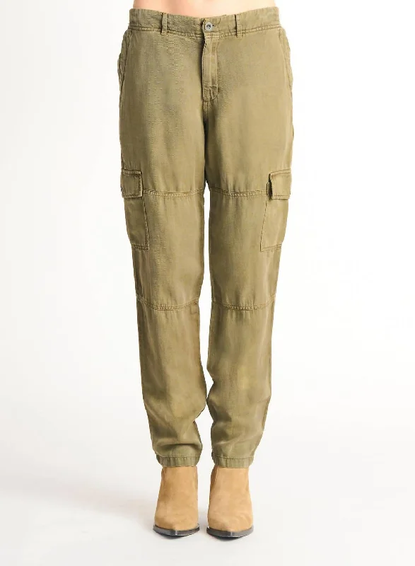 trendy women’s blouses for business attire -Straight Leg Cargo Pant In Olive