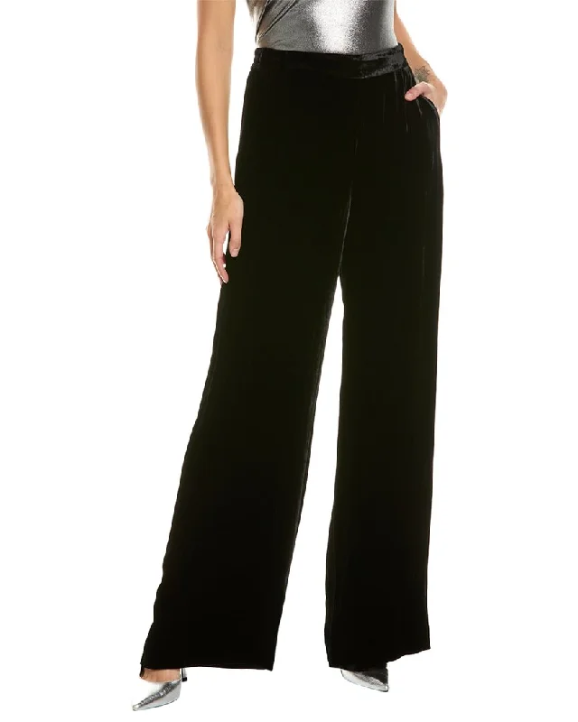 best women’s clothes for professional wear -Kobi Halperin Marci Silk-Blend Velvet Pant