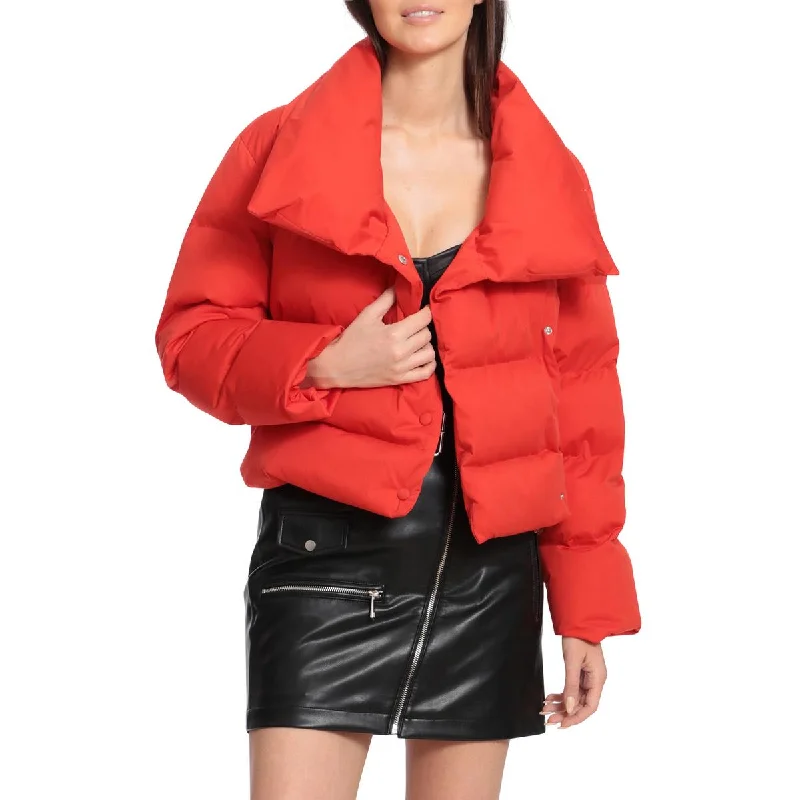 trendy women’s dresses for casual events -Avec Les Filles Women's Envelope Collar Short Puffer Coat