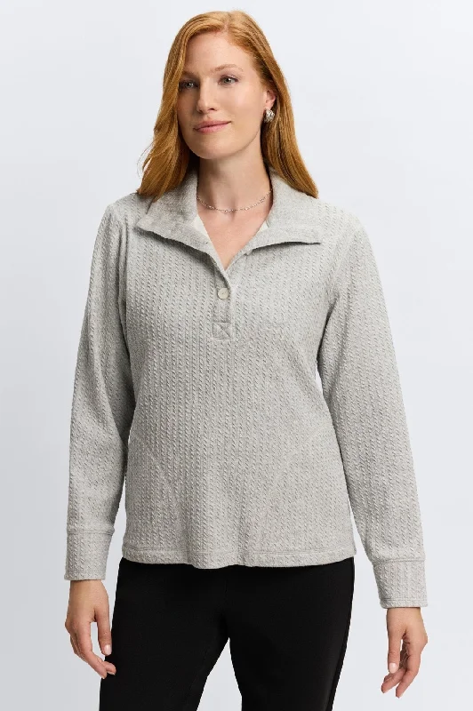 Charcoal Heather Cable Knit