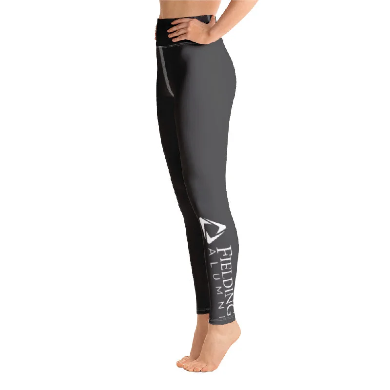 trendy clothing for women’s evening outfits -Yoga Leggings - Dark Grey | Alumni Logo