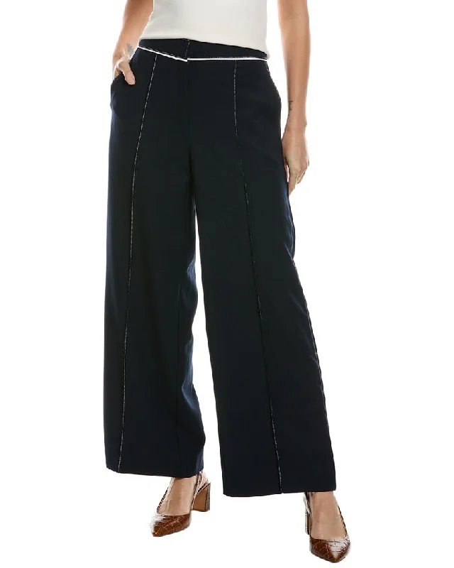 fashionable dresses for women’s parties -Reiss Oriel Side Stitch Wide Leg Pant