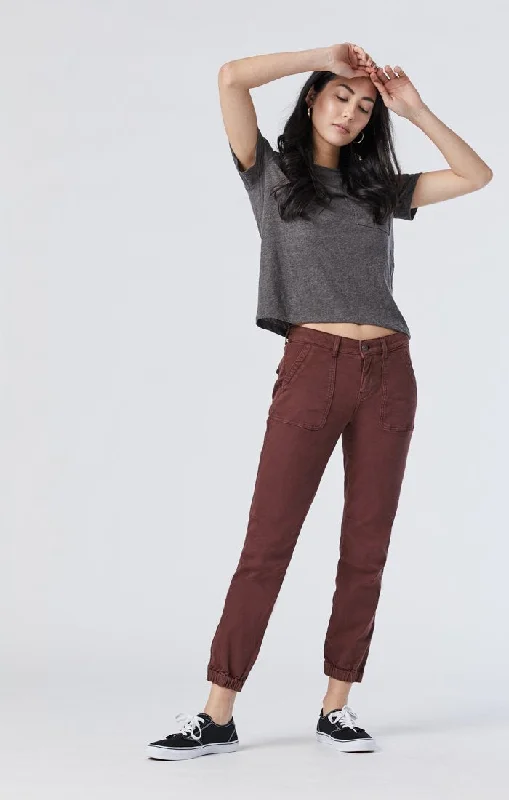 affordable casual outfits for women -IVY BROWN STONE TWILL PANT