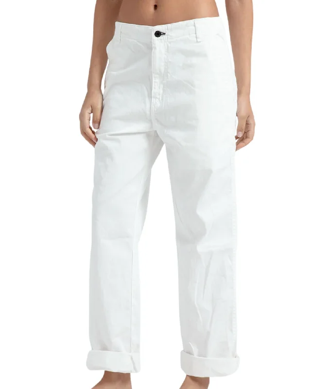 stylish women’s tops for formal occasions -Chino Twill Pant In Ivory