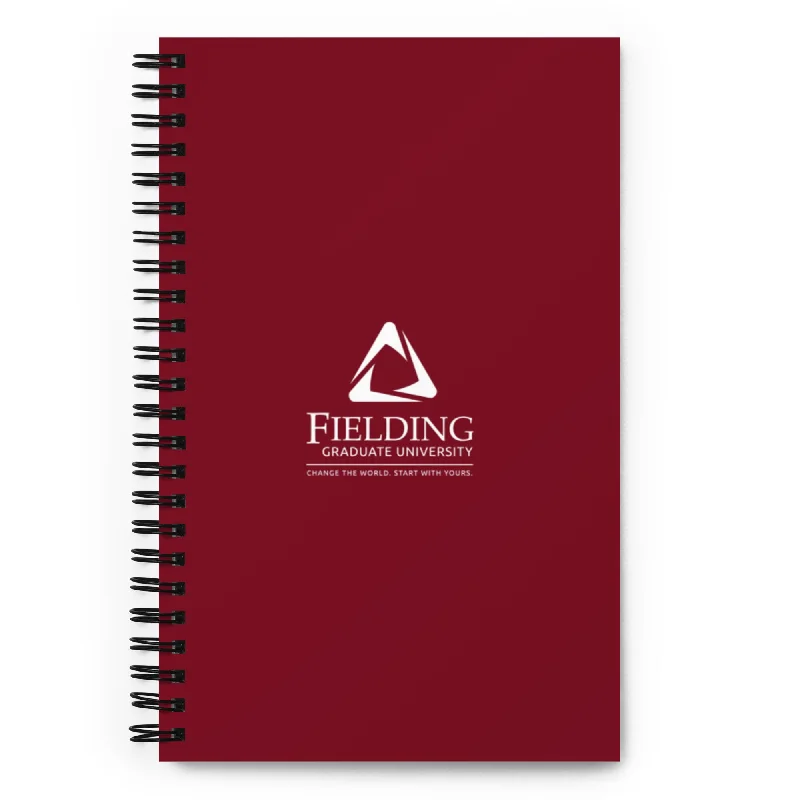 fashionable women’s tops for office style -Spiral Notebook - Merlot | Fielding Logo