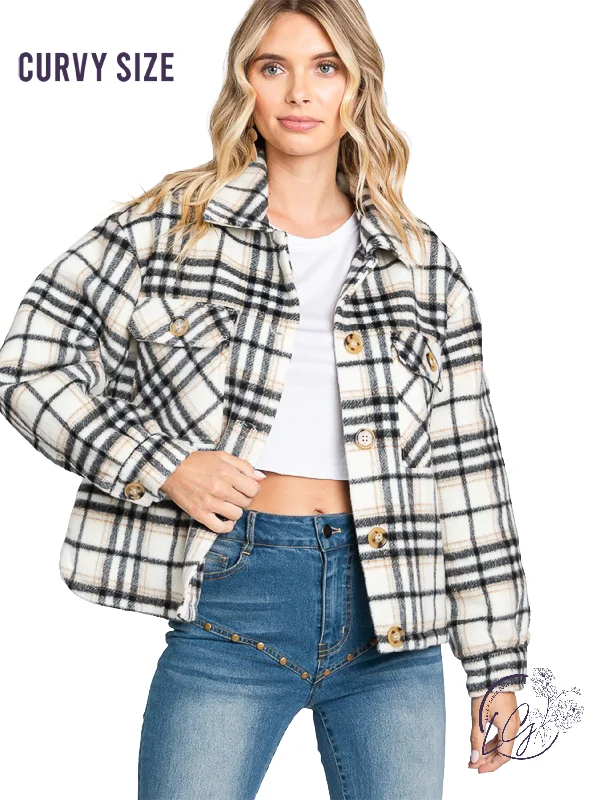 best women’s clothing brands for casual wear -Curvy Midnight Fall Plaid Jacket