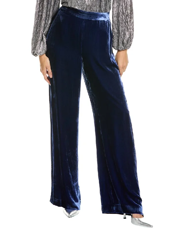 trendy dresses for women’s date nights -Kobi Halperin Marci Silk-Blend Velvet Pant