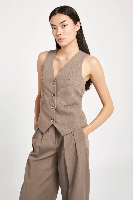 fashionable skirts for women’s spring looks -Boxy Waistcoat - Cedar