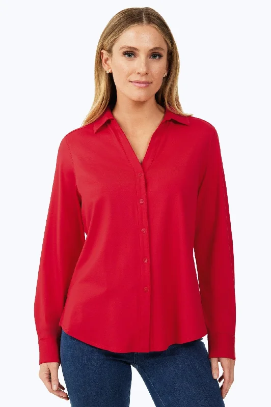 trendy clothing for women’s spring wardrobe -Mary Solid Jersey Shirt