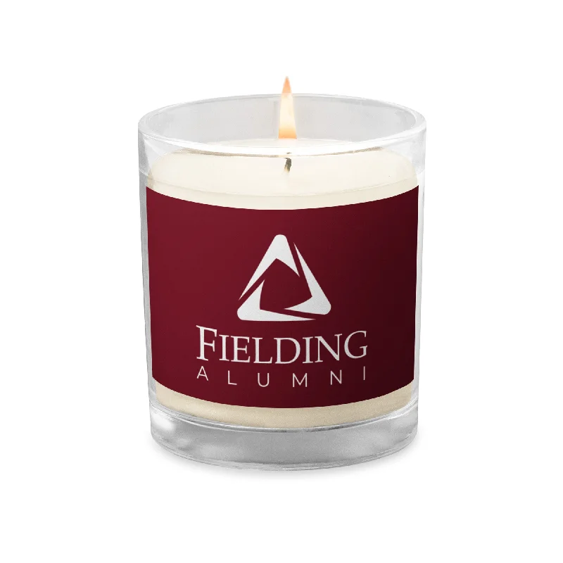 best clothing for women’s special events -Glass Jar Soy Wax Candle - Merlot | Alumni Logo