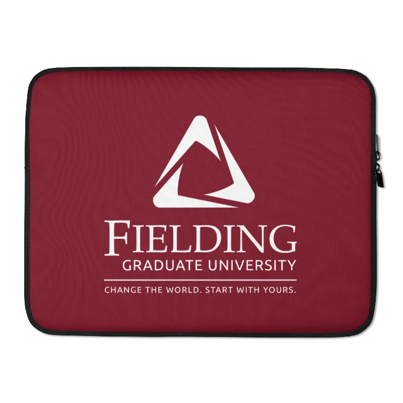 stylish outerwear for women’s fall collection -Laptop Sleeve - Merlot | Fielding Logo