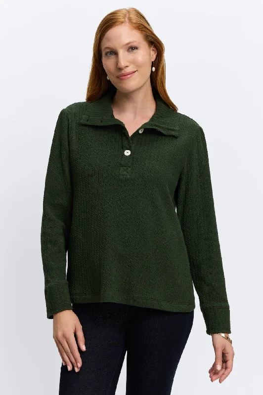 stylish cardigans for women’s office wear -Sammy Cable Knit Popover