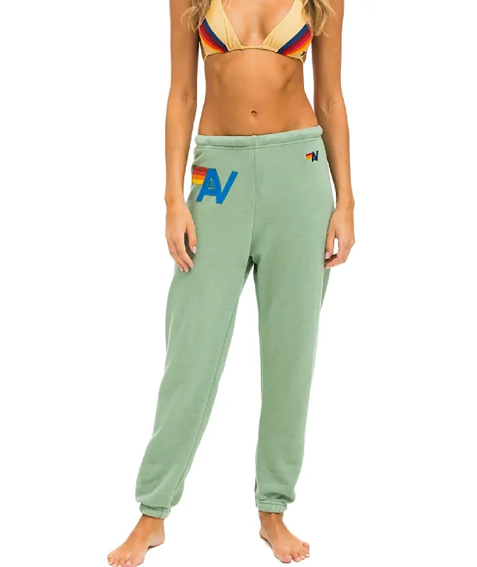 elegant evening dresses for women’s parties -Aviator Nation Women Logo Stitch Sweatpants Sage