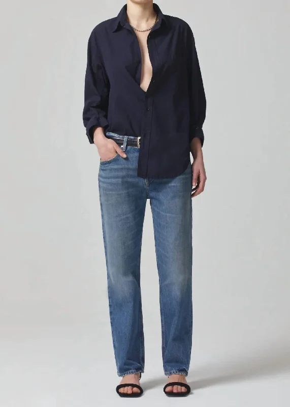 unique women’s skirts for office outfits -Neve Low Slung Relaxed Jean In Oasis