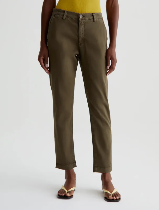 stylish women’s shirts for daily wear -CADEN TAILORED TROUSER IN SULFUR SHADY MOSS