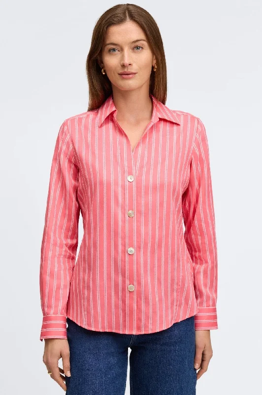 stylish sweaters for women’s fall wardrobe -Paityn No Iron Rope Stripe Shirt