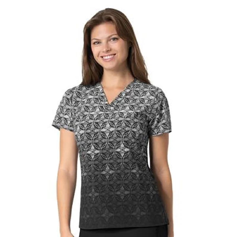 best women’s clothing for fall wardrobe -Carhartt Women's Border Print V-Neck Scrub Top