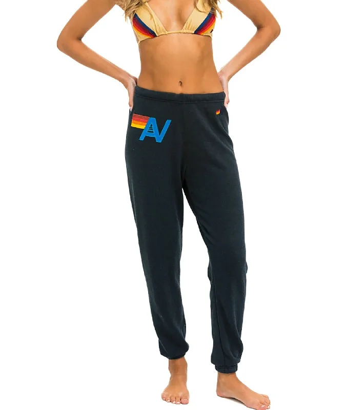 fashionable women’s clothing for every occasion -Aviator Nation Women Logo Stitch Sweatpants Charcoal