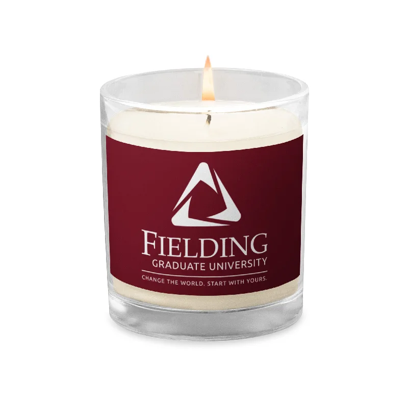 comfortable office outfits for women -Glass Jar Soy Wax Candle - Merlot | Fielding Logo