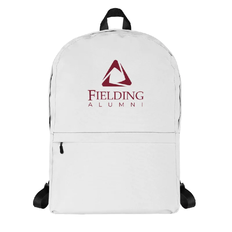 fashionable dresses for women’s brunch events -Backpack - White | Alumni Logo