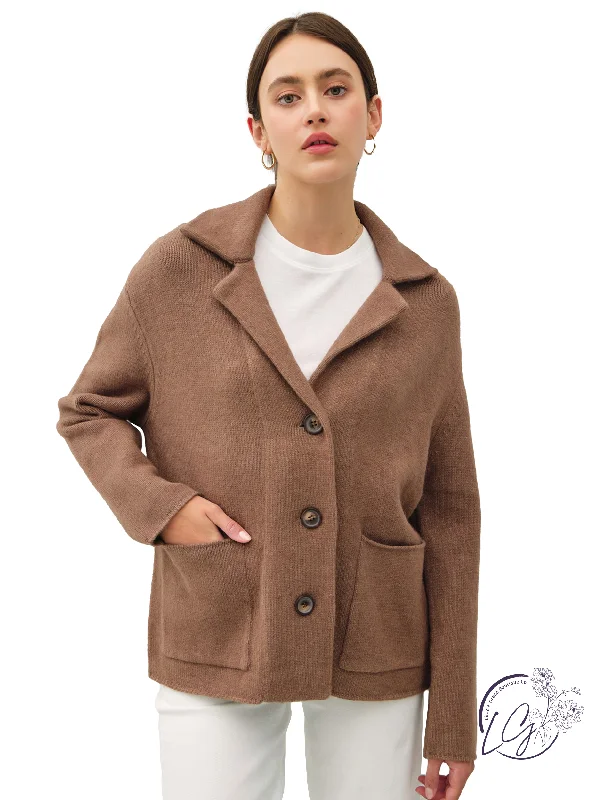 stylish women’s blazers for professional looks -Pocketed Peaks Jacket