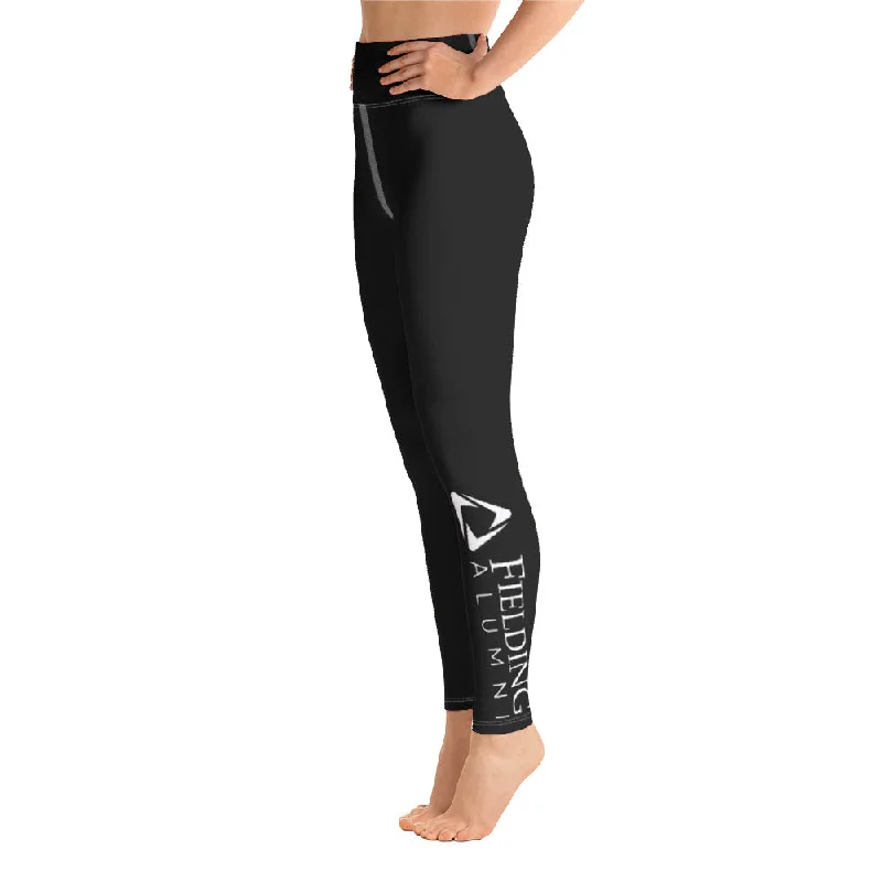 chic dresses for women’s brunch outfits -Yoga Leggings - Black | Alumni Logo